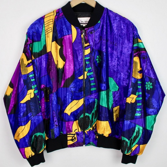 Jackets & Blazers - Vintage Picasso Rare Silky/Satin Style Jacket